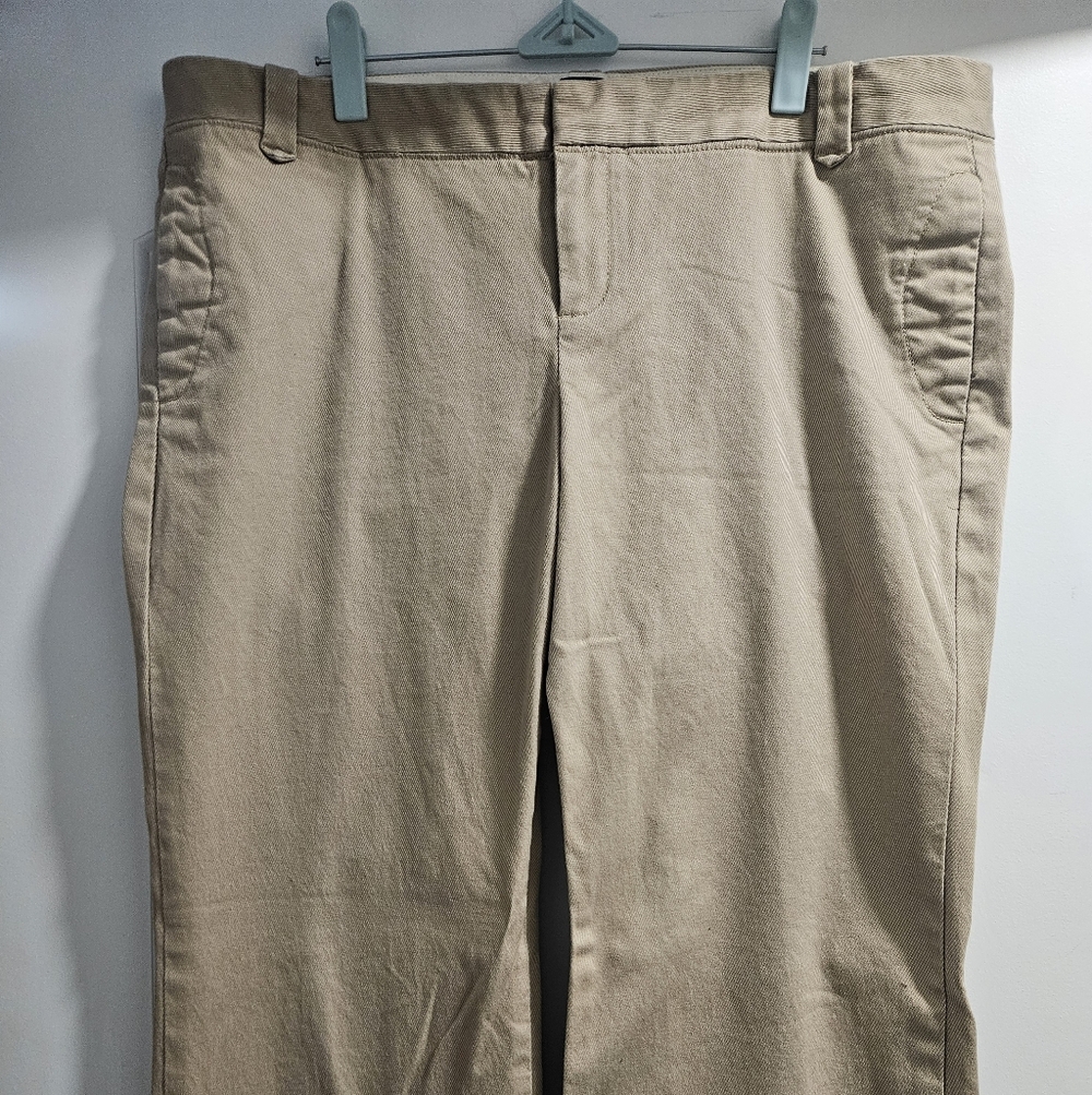 GAP Stretch Womens Khaki Tan Dress Pants Slacks Straight Leg 16 R